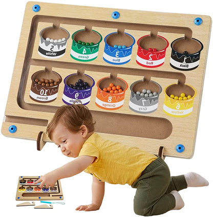 Magnetisches Farben und Zahlenlabyrinth für Kinder